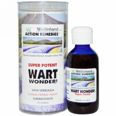 Wellinhand Action Remedies, スーパーポテント、 ワートワンダー!、 2液量オンス (60 ml) (Discontinued Item)