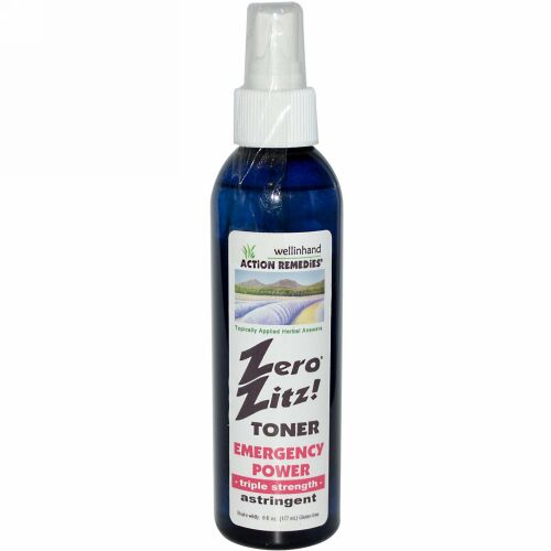 Wellinhand Action Remedies, Zero Zitz Toner, Triple Strength, 6 fl oz (177 ml) (Discontinued Item)