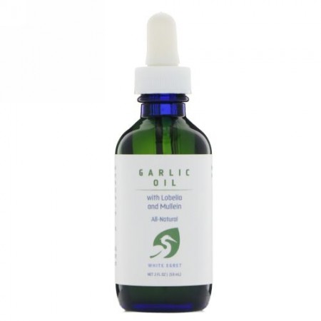 White Egret Personal Care, ガーリックオイル、 2液量オンス (59 ml) (Discontinued Item)