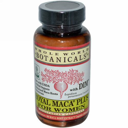 Whole World Botanicals, ロイヤルマカプラス 女性用、500 mg、ベジキャップ使用 90 錠
