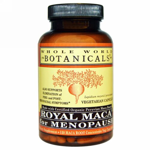 Whole World Botanicals, 更年期用ローヤルマカ、500 mg、120野菜カプセル