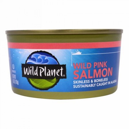 Wild Planet, ワイルドピンクサーモン、 6 oz (170 g)