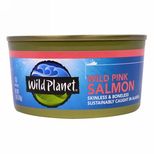 Wild Planet, ワイルドピンクサーモン、 6 oz (170 g)