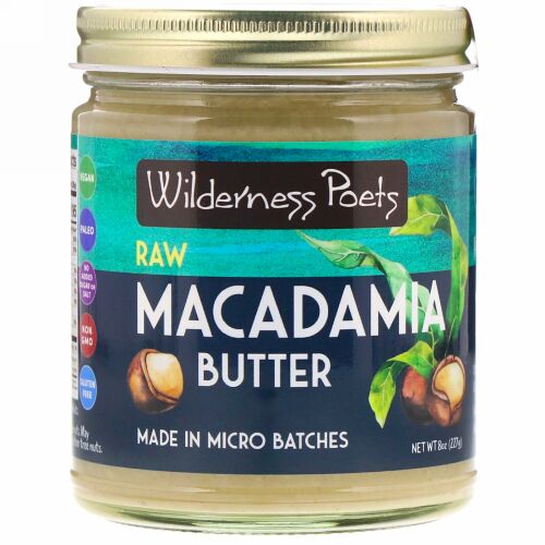 Wilderness Poets, 生マカダミアバター, 227g（8 oz）