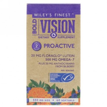Wiley's Finest, Bold Vision, Proactive, 60 Softgels (Discontinued Item)