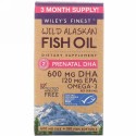 Wiley's Finest, ワイルド・アラスカン・フィッシュオイル、胎児期DHA、600mg、フィッシュソフトジェル180錠