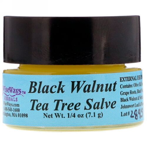 WiseWays Herbals, ブラック ウォルナットティー ツリー サルベ、 1/4 oz (7.1 g)