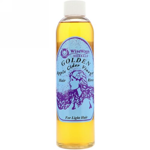 WiseWays Herbals, ゴールデン、アップルサイダービネガーヘアリンス、明るい色の髪用、8オンス (236 ml) (Discontinued Item)
