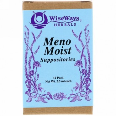 WiseWays Herbals, メノモイスト座薬、12 袋、各 4.5 oz (2.5 ml)
