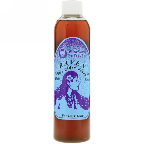 WiseWays Herbals, レイブン、アップルサイダービネガーヘアリンス、ダークヘア用、8 oz (236 ml)