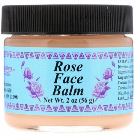 WiseWays Herbals, ローズフェイスバーム、2 oz (56 g) (Discontinued Item)