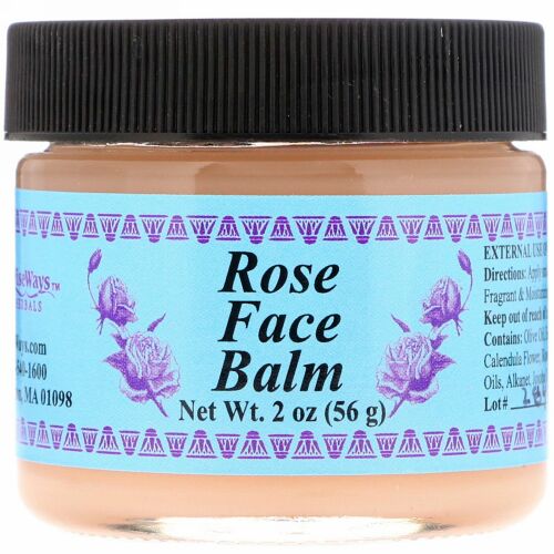 WiseWays Herbals, ローズフェイスバーム、2 oz (56 g) (Discontinued Item)
