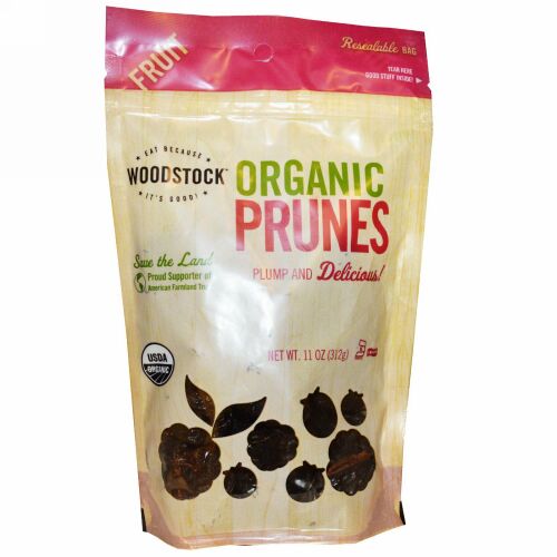 Woodstock, オーガニックプルーン, 種抜き, 11オンス (312 g) (Discontinued Item)