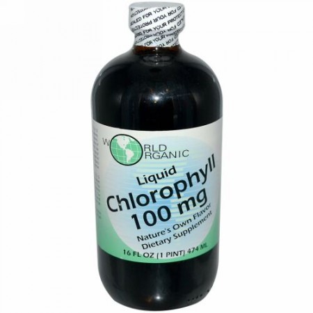 World Organic,  液状葉緑素, 100 mg, 16 液量オンス (474 ml)