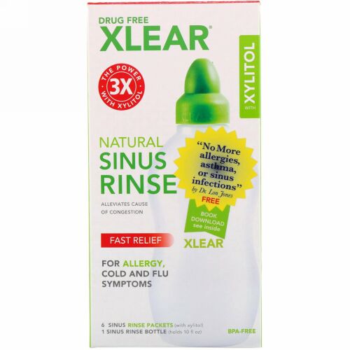 Xlear, キシリトール配合天然鼻洗浄剤、1キット