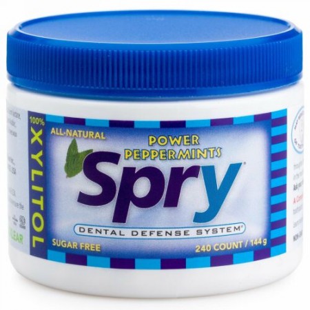 Xlear, Spry, パワーペパーミント　シュガーフリー　240個入り (144 g)