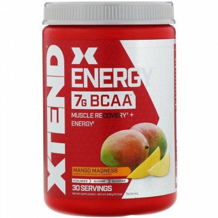 Xtend, エナジー、7G BCAA、マンゴーマッドネス、348g（12.3オンス）