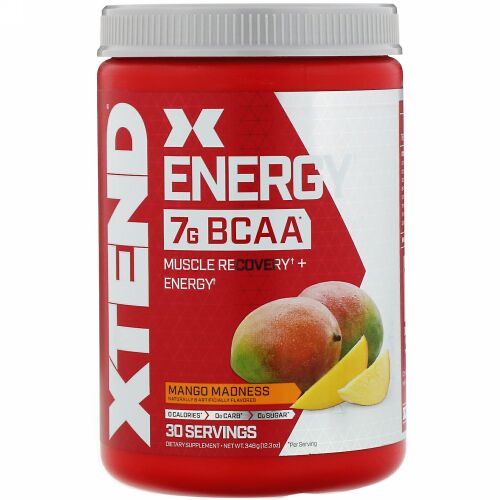 Xtend, エナジー、7G BCAA、マンゴーマッドネス、348g（12.3オンス）