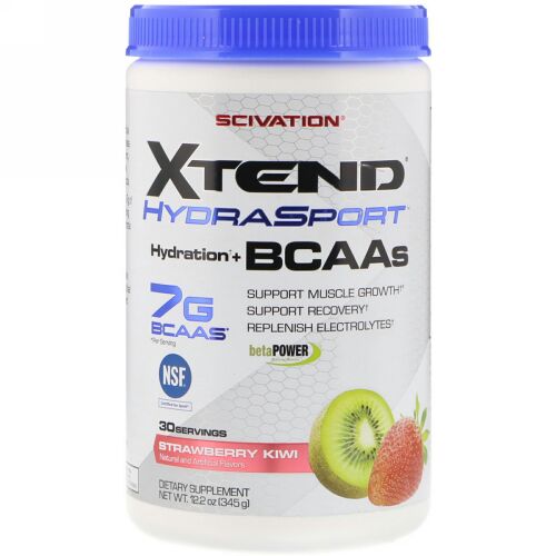 Xtend, HydraSport（ハイドラスポーツ）、ハイドレーション＋BCAA、ストロベリーキウイ、345g（12.2オンス） (Discontinued Item)