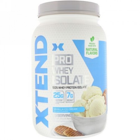 Xtend, Pro（プロ）、ホエイタンパク質分離物、バニラアイスクリーム、810g（1.78ポンド）