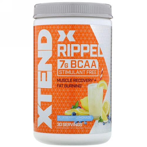Xtend, Ripped（リップド）、7G BCAA、ブルーベリーレモネード、495g（1.09ポンド）
