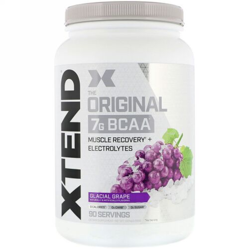 Xtend, オリジナル7G BCAA、グレイシャルグレープ、1.22kg（2.68ポンド）