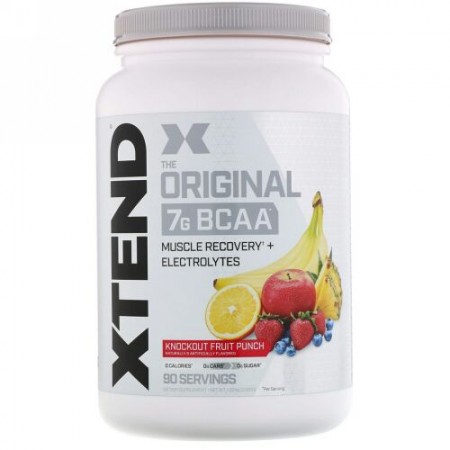 Xtend, オリジナル7G BCAA、ノックアウトフルーツパンチ、1.22kg（2.68ポンド）