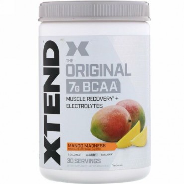 Xtend, オリジナル7G BCAA、マンゴーマッドネス、420g（14.8オンス）