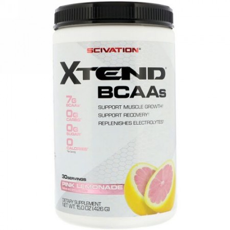 Xtend, エクステンド、イントラ-ワークアウトカタリスト、 ピンクレモネード、 15.0オンス (426 g) (Discontinued Item)