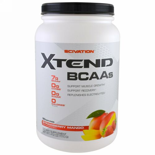 Xtend, エクステンド, BCAA, ストロベリーマンゴー, 41.2オンス (1170 g) (Discontinued Item)
