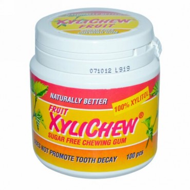 Xylichew, Fruit XyliChew, Sugar Free Chewing Gum, 100 pcs (Discontinued Item)
