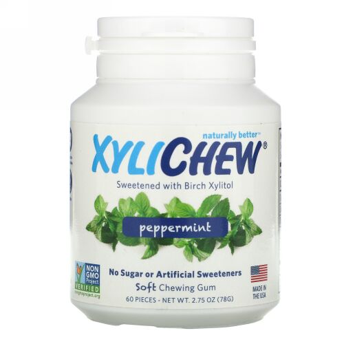 Xylichew, 白樺キシリトールの甘み、 ペパーミント、 60個、 2.75オンス (78 g)