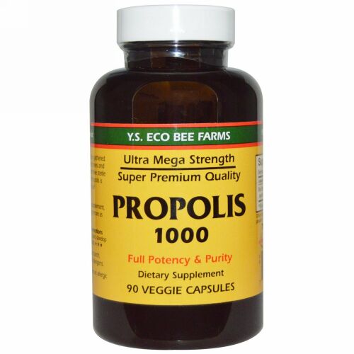 Y.S. Eco Bee Farms, プロポリス1000、植物性カプセル90粒