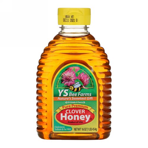Y.S. Eco Bee Farms, ピュアプレミアム・クローバーハニー、16 oz (454 g)
