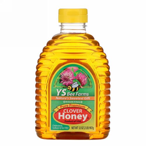 Y.S. Eco Bee Farms, 純粋プレミアム･クローバー蜂蜜、32オンス(2 ポンド) 907 g