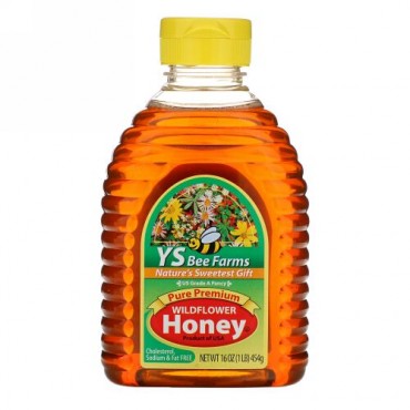 Y.S. Eco Bee Farms, Y.S.エコビーファーム, 純粋プレミアム･ワイルドフラワー蜂蜜、16オンス(454 g)