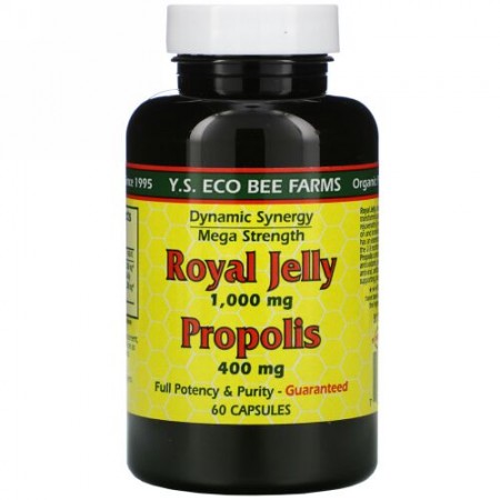 Y.S. Eco Bee Farms, Royal Jelly, Propolis, 60 Capsules