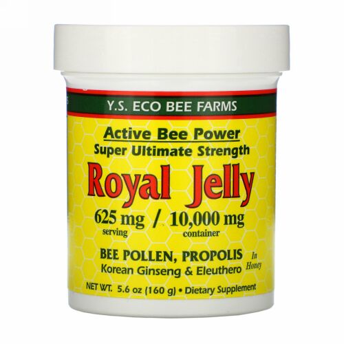 Y.S. Eco Bee Farms, ロイヤルゼリー・イン・ハニー、625 mg, 5.6 oz (160 g)