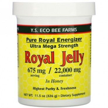 Y.S. Eco Bee Farms, ロイヤルゼリー・イン・ハニー、675 mg、11.5 oz (326 g)