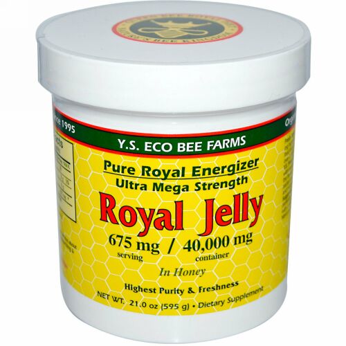 Y.S. Eco Bee Farms, ローヤルゼリー（ハチミツ混合）、675mg、595g（21.0オンス）
