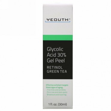 Yeouth, グリコール酸30％ジェルピール、30ml（1液量オンス）