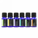 Yeouth, セラピーグレード・エッセンシャルオイル、スターターセラピーパック、6パック、各.34 fl oz (10 ml)