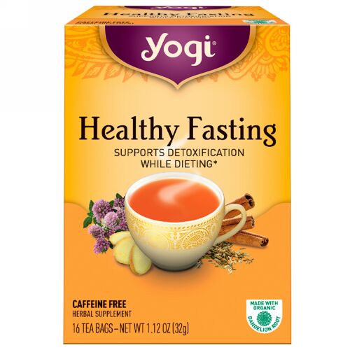 Yogi Tea, 健康的な断食, カフェインフリー, 16ティーバッグ, 1.12オンス（32 g） (Discontinued Item)