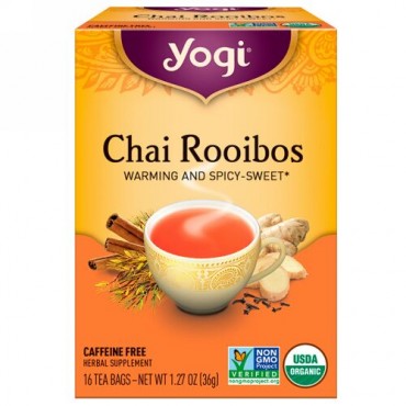 Yogi Tea, オーガニック, チャイルイボス, カフェインフリー, 16ティーバッグ, 1.27オンス（36 g）
