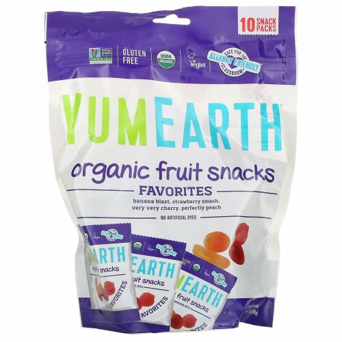 YumEarth, オーガニックフルーツスナック、オリジナル、10パック、各0.7 oz (19.8 g)