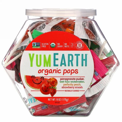YumEarth, オーガニック ロリポップス, 25+ ポップス, 6 oz (170 g)