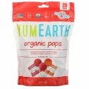 YumEarth, オーガニックポップス、風味各種、20本、4.2 oz (119.1 g)