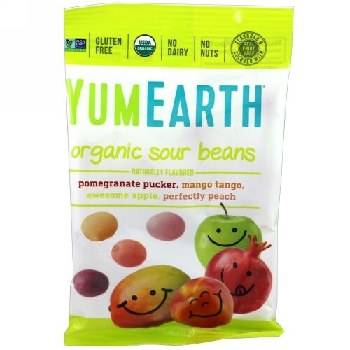 YumEarth, オーガニック サワー ビーンズ、12パック、各2.5 oz (71 g) (Discontinued Item)