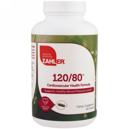 Zahler, 120/80、心臓血管健康フォーミュラ、180カプセル (Discontinued Item)