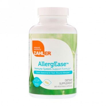 Zahler, AllergEase、免疫系サポート フォーミュラ、ベジタブルカプセル180個 (Discontinued Item)